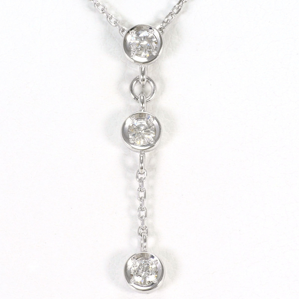VINTAGE 18k Silver Diamond Necklace